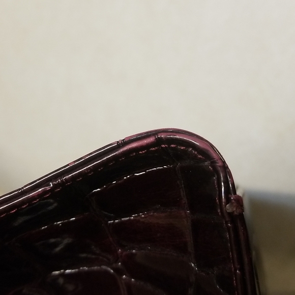 DKNY City Croc Embossed Tote Bag in Burgundy - Picture 9 of 10